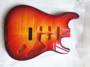 Guitarra DIY de Alta Calidad con Tapa de Arce Flameado Sunburst y Cuerpo de Tilo para Construir - Product Image 2