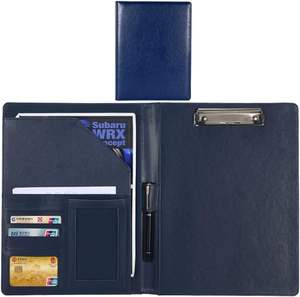 Padfolio กระเป๋าเอกสารทางธุรกิจแบบมืออาชีพโฟลเดอร์หนัง PU พร้อมแผ่นรองเขียน A4และที่ใส่บัตร - Product Image 6