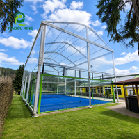 Toit de padel électrique en acier galvanisé certifié CE, étanche et motorisé, pour solution de projet de stade commercial