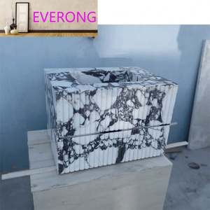 Lavabo de Mármol Natural Personalizado |   Fregadero de Piedra Veteada en Blanco y Negro |   Encimera de Mármol de Lujo Hecha a Mano - Product Image 4