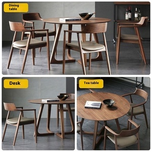 Juego <span class=keywords><strong>de</strong></span> Mesa <span class=keywords><strong>de</strong></span> <span class=keywords><strong>Comedor</strong></span> <span class=keywords><strong>y</strong></span> <span class=keywords><strong>Sillas</strong></span> <span class=keywords><strong>Redondas</strong></span> <span class=keywords><strong>de</strong></span> Madera Maciza <span class=keywords><strong>de</strong></span> Estilo Nórdico Sencillo <span class=keywords><strong>y</strong></span> Moderno para Sala <span class=keywords><strong>de</strong></span> Estar o Mesa <span class=keywords><strong>de</strong></span> Café para Reuniones - Product Image 3