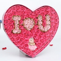 Savon Artificiel Créatif Fait Main Fleur Boîte Cadeau Saint Valentin Fête des Mères Nouvel An Graduation Thanksgiving Noël Halloween