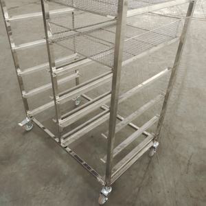 Individuelle Größe Edelstahl-Rotationsofen Bäckerei-Schutztrockengestell, Backwagen mit Speiseträgern, Blechdose-Wagen - Product Image 5