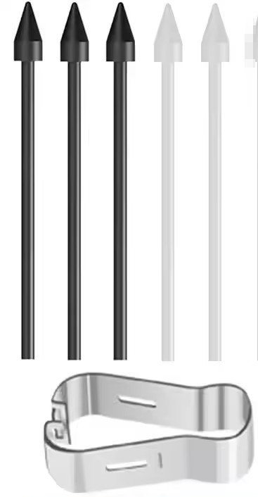 Black 3 gray 2 + clip 1