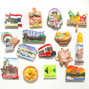 Aimant <span class=keywords><strong>de</strong></span> réfrigérateur personnalisé en résine 3D, fait main, écologique, Paris, New York, Tokyo, villes du monde, design personnalisé - Product Image 3