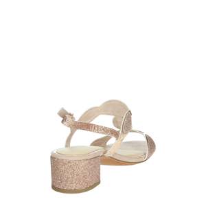 Marco Tozzi Women's Heeled Sandal 2-28231-44 <b>White</b> Gold Glitter Block <b>Heel</b> - Product Image 3