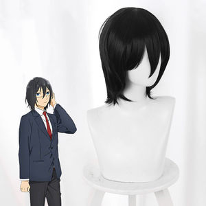 Perruques de cosplay Ainizi 35 cm synthétiques résistantes à la chaleur courtes noires <span class=keywords><strong>Miyamura</strong></span> Izumi de Hori et <span class=keywords><strong>Miyamura</strong></span> pour hommes - Product Image 4