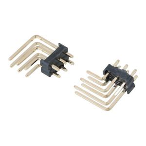Connecteur de carte de circuit imprimé (PCB) à broches coudées en gros, pas de 2,54 mm, 2 à 80 pôles, H=2,5 mm, triple rangée - Product Image 1
