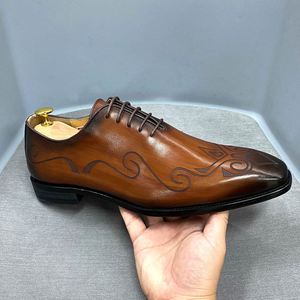 Chaussures Oxford Daniel Wafer à bout carré, lacées, imperméables, respirantes, formelles et de bureau pour hommes - Product Image 3