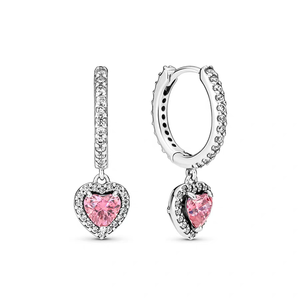 Boucles d'oreilles pour femme en argent S925 <span class=keywords><strong>Pan</strong></span> Family, nœud rose, Mickey et Minnie, petites et haut de gamme - Product Image 5