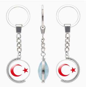 Porte-clés rotatif double face avec drapeau <span class=keywords><strong>de</strong></span> Malte et <span class=keywords><strong>armoiries</strong></span> nationales, accessoire créatif - Product Image 4