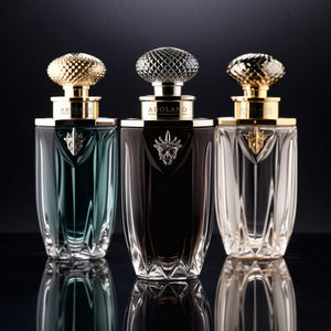 <b>Empty</b> <b>Spray</b> Perfume <b>Bottle</b> Unique Clear Luxury Design Mens 100ml Glass Perfume <b>Bottle</b> Without Lid - Product Image 6