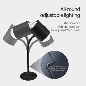 Lámpara de Mesa de Proyección USB Ajustable con Cuello de Cisne Flexible, Luz Nocturna Ambiental LED - Product Image 3