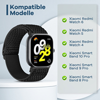 bracelet de montre élastique réglable en nylon pour xiaomi redmi watch 5 / redmi watch 4 / xiaomi smart band 9 pro / smart band
