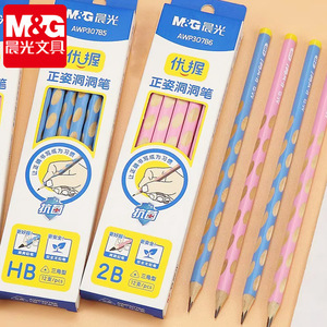 Lápiz Triangular de Madera M&G Excellent Woven Hole HB 2B para Estudiantes, Uso Escolar AWP307B5 AWP307B6 - Product Image 1