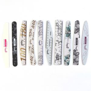 <b>Nail</b> Salon Tools Half Moon <b>Nail</b> <b>Files</b> Private Label Washable Emery Board Sandpaper 100 180 100/100 <b>Nail</b> <b>File</b> - Product Image 1