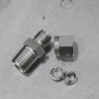 SS316 Stainless Steel Compression Tube Fittings Manufacturer High Pressure Tees Elbows Unions Threaded Adapters 1/4 to 1inch