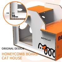 Großhandel Orange Geschenkverpackung Wellpappe-Box Hausförmige Verpackung Katzen-Kratzbaum Karton Katzenhaus