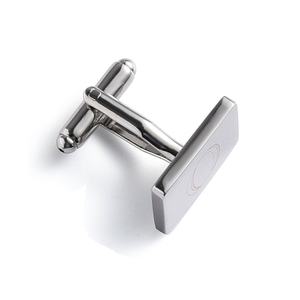 Mancuernillas y Pasadores de Corbata de Metal Cuadrados de Alta Calidad con Logotipo Grabado Personalizado - Product Image 6