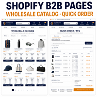 Solutions de site Web de vente en gros B2B personnalisées pour Shopify, pour le web et le mobile, avec comptes clients et tarifs progressifs LionCreate