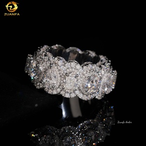 Buss Down Modeschmuck Luxus Maßgefertigter Hip-Hop Sterling Silber 925 D Farbe VVS Moissanit Diamant Luxus-<span class=keywords><strong>Ring</strong></span> für Herren - Product Image 2