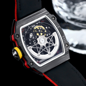 Nuevo Reloj Automático de Lujo para Hombre, Diseño Esqueleto, Caja Roja y Negra, Material Compuesto Ligero, Reloj Deportivo de Alta Gama - Product Image 6