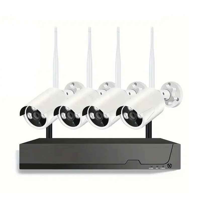 Custom Logo 5MP 4 Channel Video Surveillance Set 4ch wireless Nvr Cctv System wifi Security Camera Kit with 4 pcs Camera