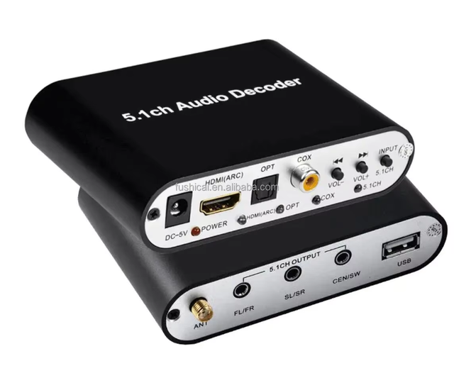 High Quality 5.1 Ch Audio Decoder Stereo Home Theater Systems Dts AC3 5.1 Channel Audio Decoder