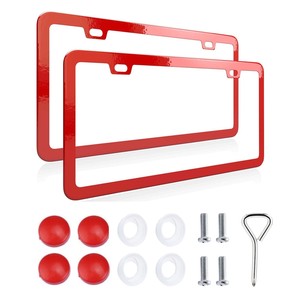 กรอบป้าย<span class=keywords><strong>ทะเบียน</strong></span>สแตนเลสหลากสีแบบใหม่ มาตรฐานสหรัฐอเมริกา สำหรับสหรัฐอเมริกาและแคนาดา พร้อมสกรูยึด - Product Image 3