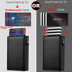 <span class=keywords><strong>Portafoglio</strong></span> da <span class=keywords><strong>Uomo</strong></span> con Protezione RFID Porta Carte di Credito e Documenti con Custodia Pop-Up in Metallo Portamonete Sottile a Tre Ante Portafogli Smart da <span class=keywords><strong>Uomo</strong></span> - Product Image 2