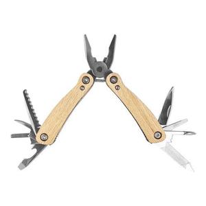 Pince coupante pliante multifonctionnelle en acier inoxydable avec logo personnalisé, manche en bambou et bois, pour usage domestique - Product Image 3