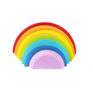 Vente Flash : Jouet Éducatif en Bois Arc-en-ciel Coloré pour Enfants de 2 à 4 Ans, Développe l'Intelligence, Unisexe - Product Image 1