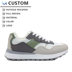 Nouvelles chaussures de sport décontractées légères en maille respirante antidérapantes pour hommes, chaussures de course à semelle épaisse, motif à carreaux - Product Image 1