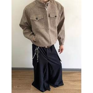 Veste Oclin American Rero Houndsooh Shor pour homme, style automne et hiver, veste Harringon haut de gamme Old Money, en fourrure de raton laveur - Product Image 2