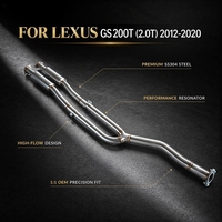 Résonateur intermédiaire de performance en gros pour Lexus GS200T 2.0T 2012-2020, système d'échappement haute performance en acier inoxydable SS304, ajustement OEM 1:1