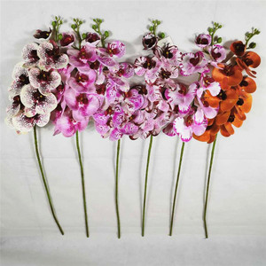Orquídeas artificiales con estampado 3D, decoración de boda, 9 cabezas, tacto Real - Product Image 2