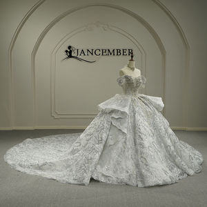 Robes de mariée et de soirée modernes GT26011, longues, ornées de perles et de cristaux floraux, style Sweetheart - Product Image 2