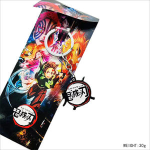 พวงกุญแจโลหะลายการ์ตูนอนิเมะขายส่ง รูปผีถือดาบ พร้อมจี้ห้อยกระเป๋า/สร้อยคอ - Product Image 3