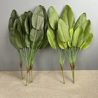 Feuilles de bananier artificielles imprimées en 3D, style nordique minimaliste, 30-100 cm, arrangements floraux inspirés d'Instagram