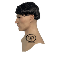 Masques de tête en silicone réalistes fabriqués à la main avec cheveux, haute simulation, pour fêtes, films, cosplay, Halloween
