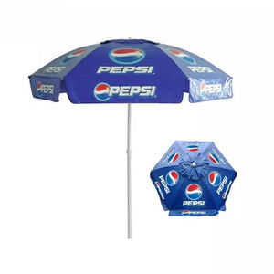 광고 사용자 정의 디자인 맞춤형 로고 인쇄 광고 폴리에스터 야외 판촉 대형 해변 우산 - Product Image 2