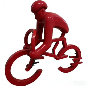 Scultura Gigante Astratta a Forma <span class=keywords><strong>di</strong></span> Bicicletta in Fibra <span class=keywords><strong>di</strong></span> Vetro per Decorazione Paesaggistica Esterna nei Parchi - Product Image 3