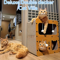 Nouveau T2061 Niche pour animaux de compagnie modulable avec rangement pratique, griffoir et maison pour chat