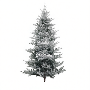 Árbol de Navidad Artificial Realista con Ramas Nevadas para Decoración Festiva de Interiores, Material Plástico, Base de Pie, Sin Li - Product Image 1
