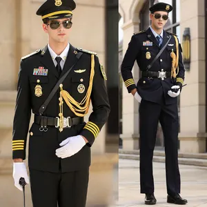 Trajes uniformes de Ceremonia de guardia de seguridad hechos a medida de venta caliente