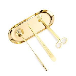 Ensemble d'accessoires pour bougies écologiques de haute qualité Coupe-bordures Éteignoirs à mèche et plateau à bougies - Product Image 3