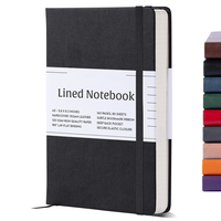 Carnet de notes A5 ligné à couverture rigide avec logo personnalisé, bloc-notes professionnel avec élastique, fournitures de bureau et scolaires en cuir