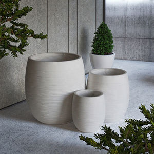 Juego de macetas de <span class=keywords><strong>barro</strong></span> de magnesio de tres piezas para interior/exterior duradero, decoración de plantas verdes minimalistas clásicas para el hogar y el jardín - Product Image 3