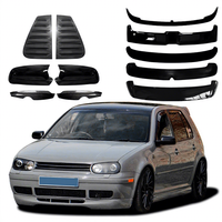 Accessoires Extérieurs Comprenant Cache Rétroviseur, Paupière de Phare, Becquet de Toit et Aileron Central pour Volkswagen Golf 4 MK4 1997-2003