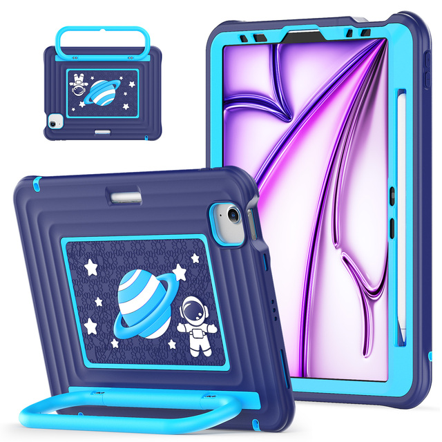 Kids Friendly Design Tablet Protection Built in Kickstand Case With Pen Slot for ipad Air 11 2024 2025 2026/Pro 11/Air4/Air5